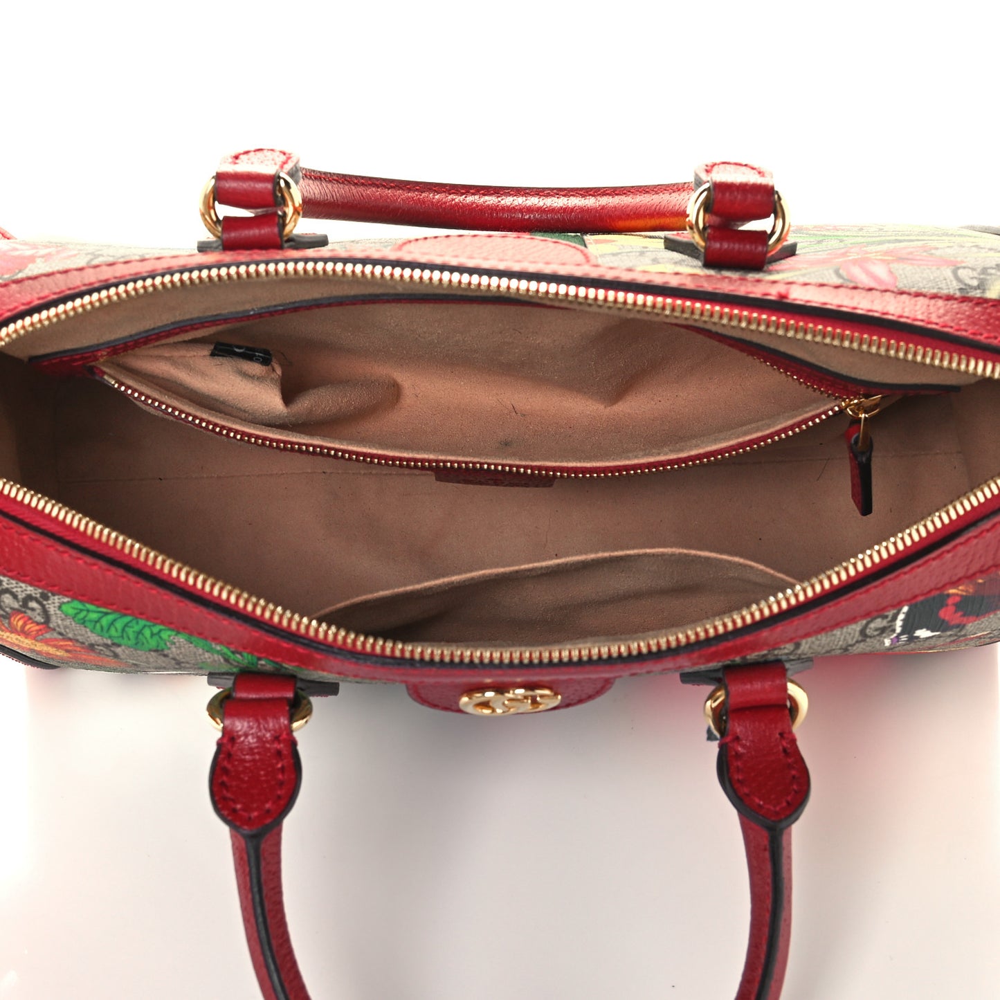 GG Supreme Monogram Flora Web Medium Ophidia Boston Red
