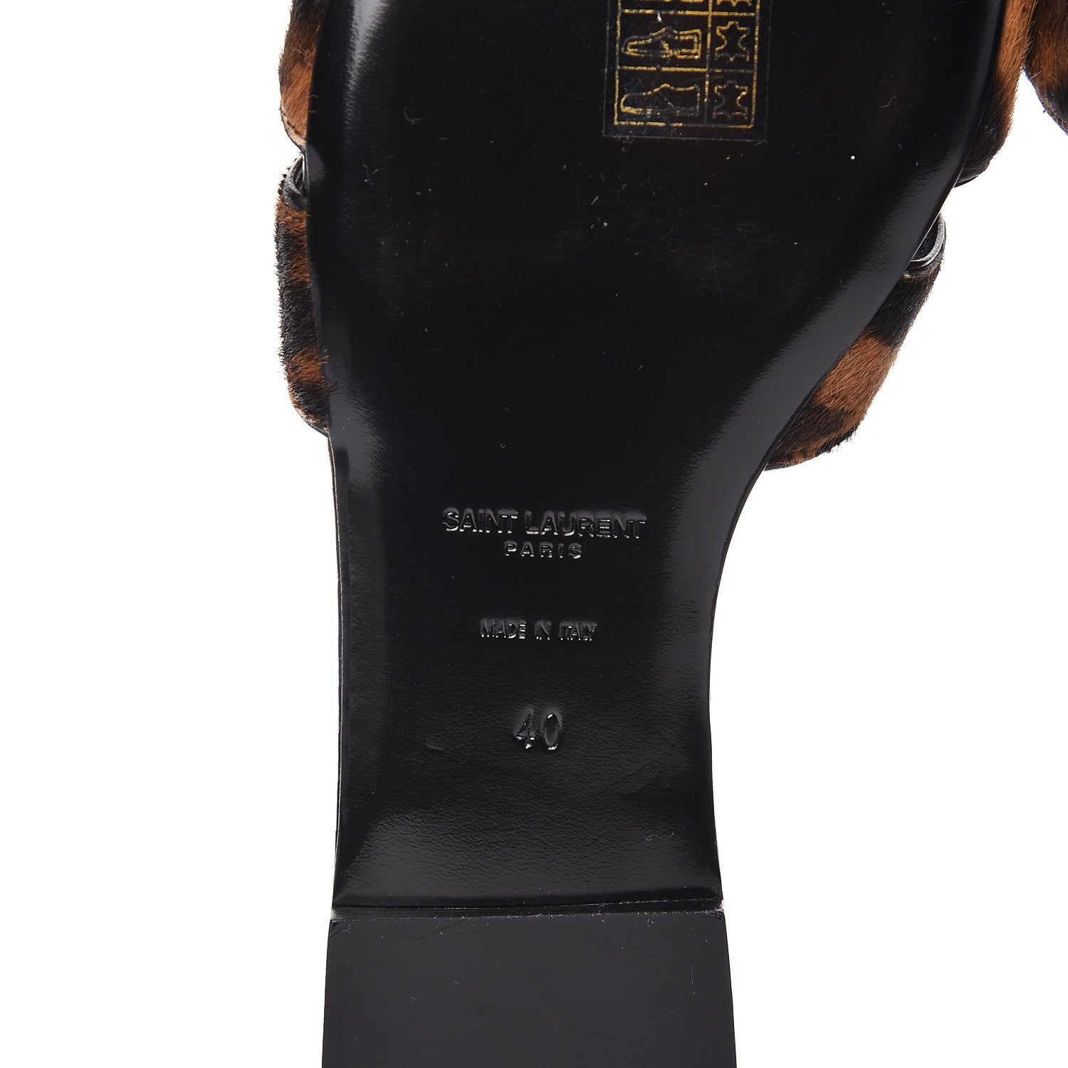Saint Laurent Calfskin Calf Hair Nu Pied 05 Slide Sandals 40 Safari 8 of 9