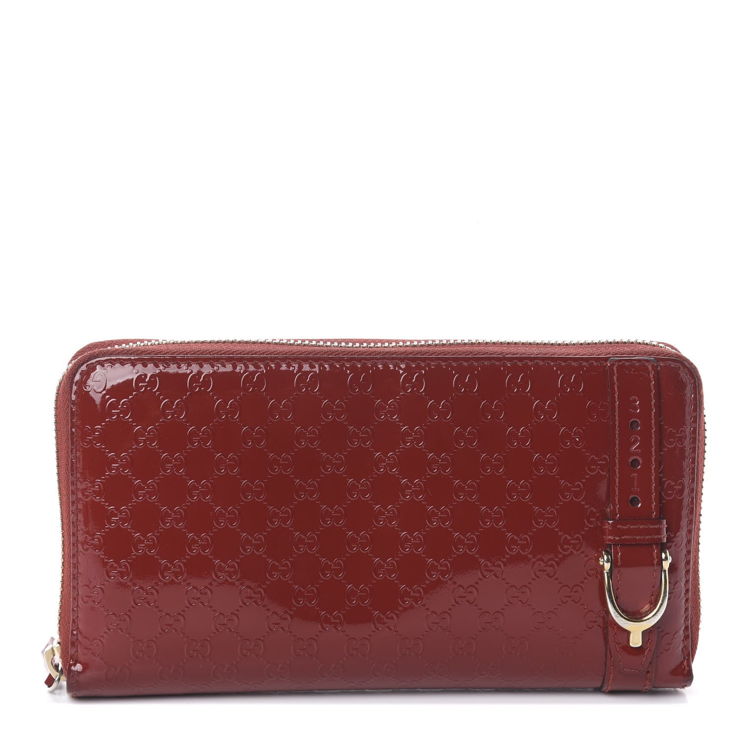 Gucci Patent Microguccissima Zip Around Wallet Rose Bed 1 of 6