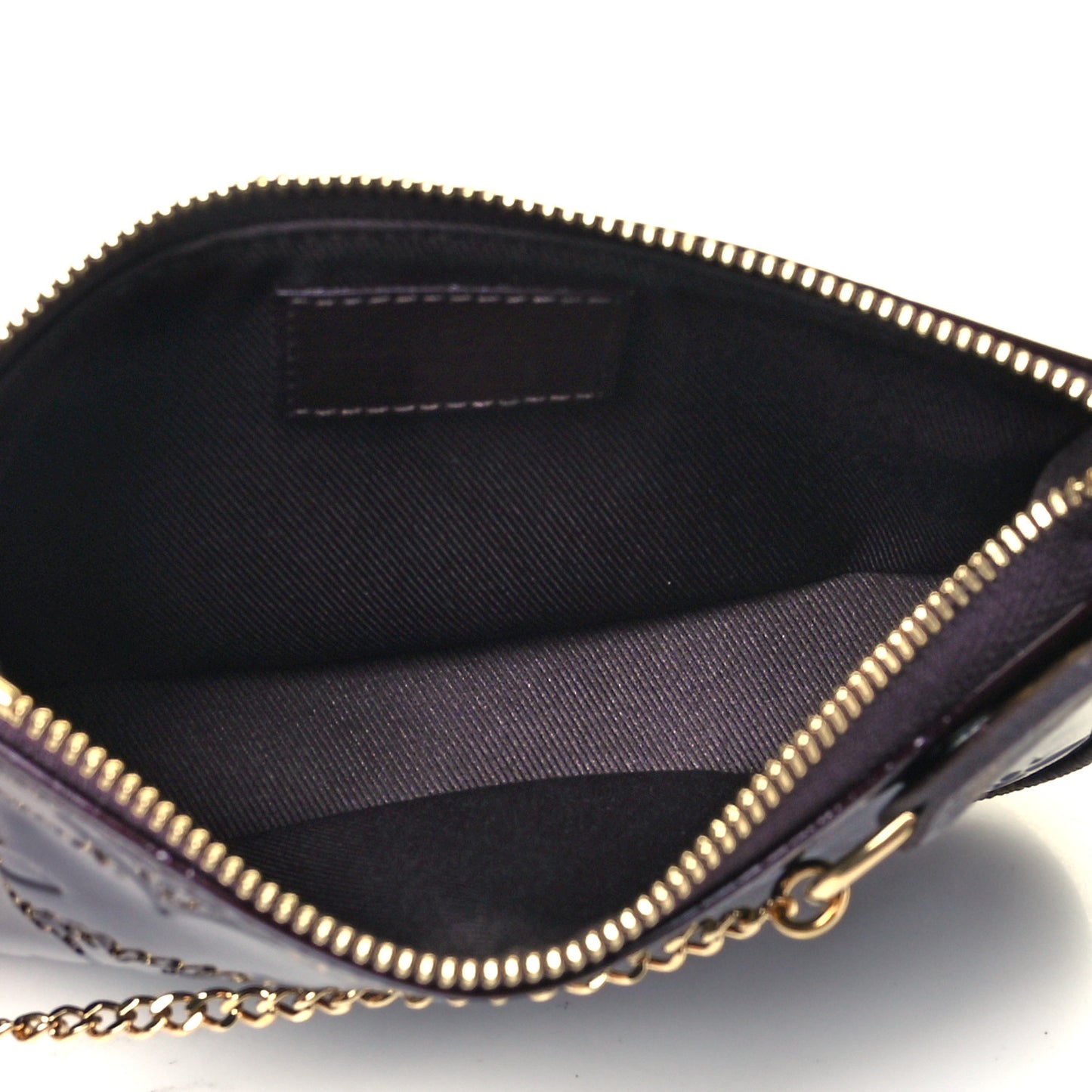 Vernis Monogram Mini Pochette Accessories Amarante