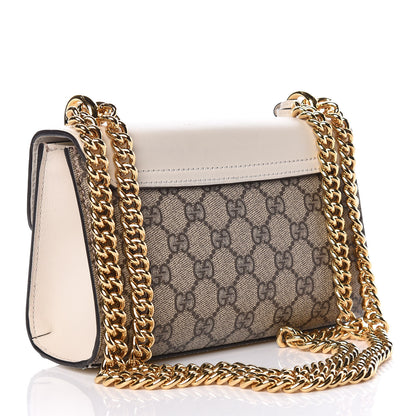Gucci GG Supreme Monogram Studded Small Padlock Shoulder Bag White 3 of 16