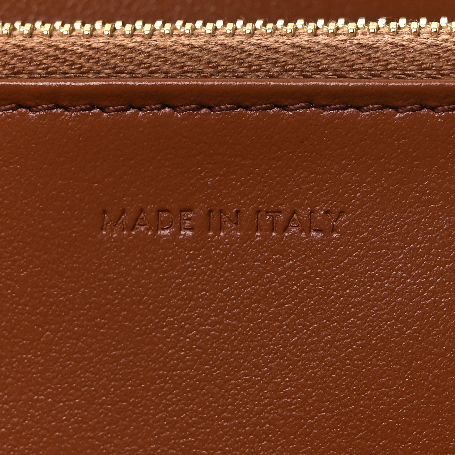 Celine Calfskin Triomphe Large Zipped Wallet Tan 7 of 10