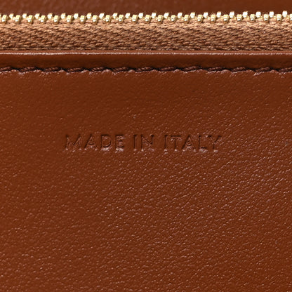 Celine Calfskin Triomphe Large Zipped Wallet Tan 7 of 10