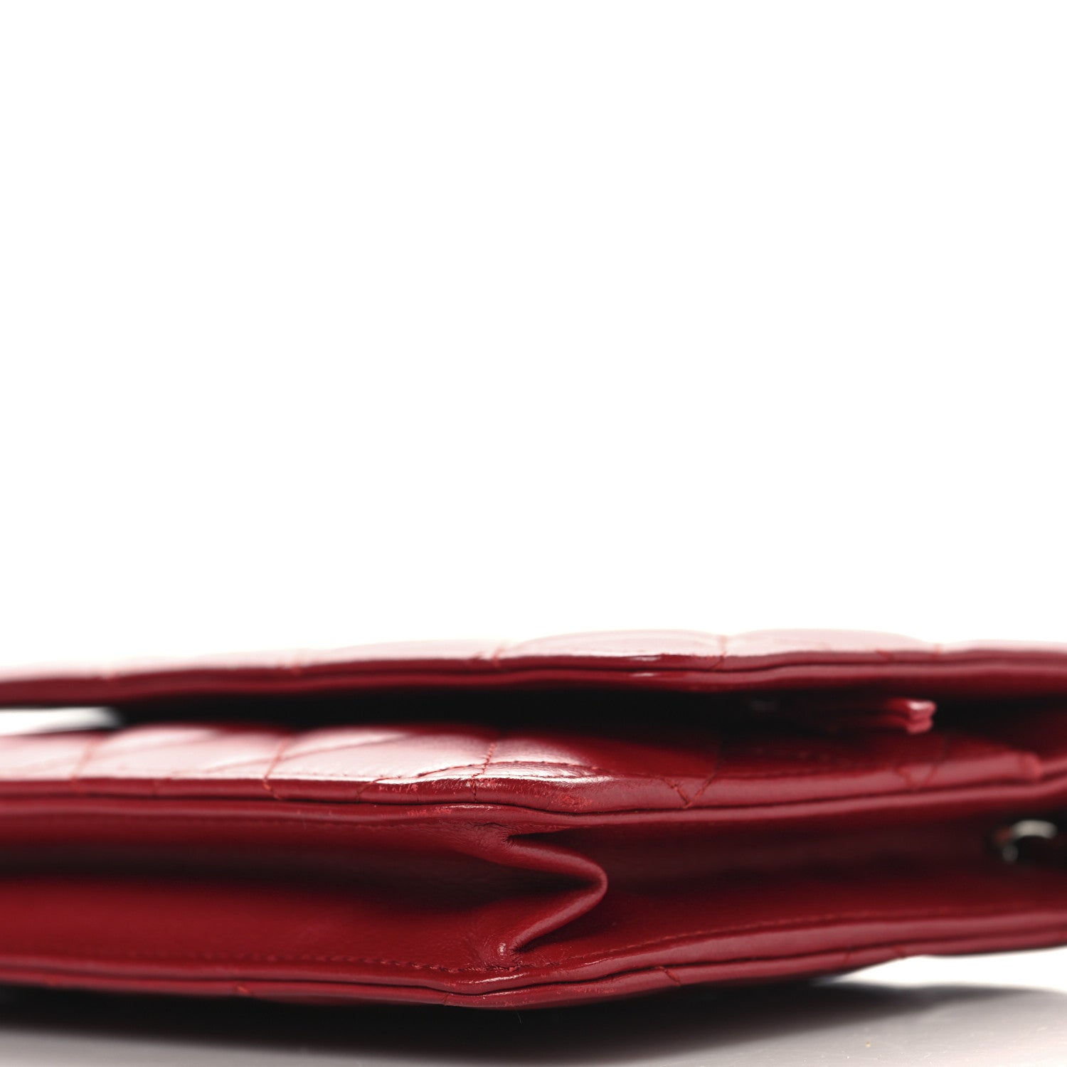 Chanel Lambskin Quilted Wallet On Chain WOC Red 11 of 11