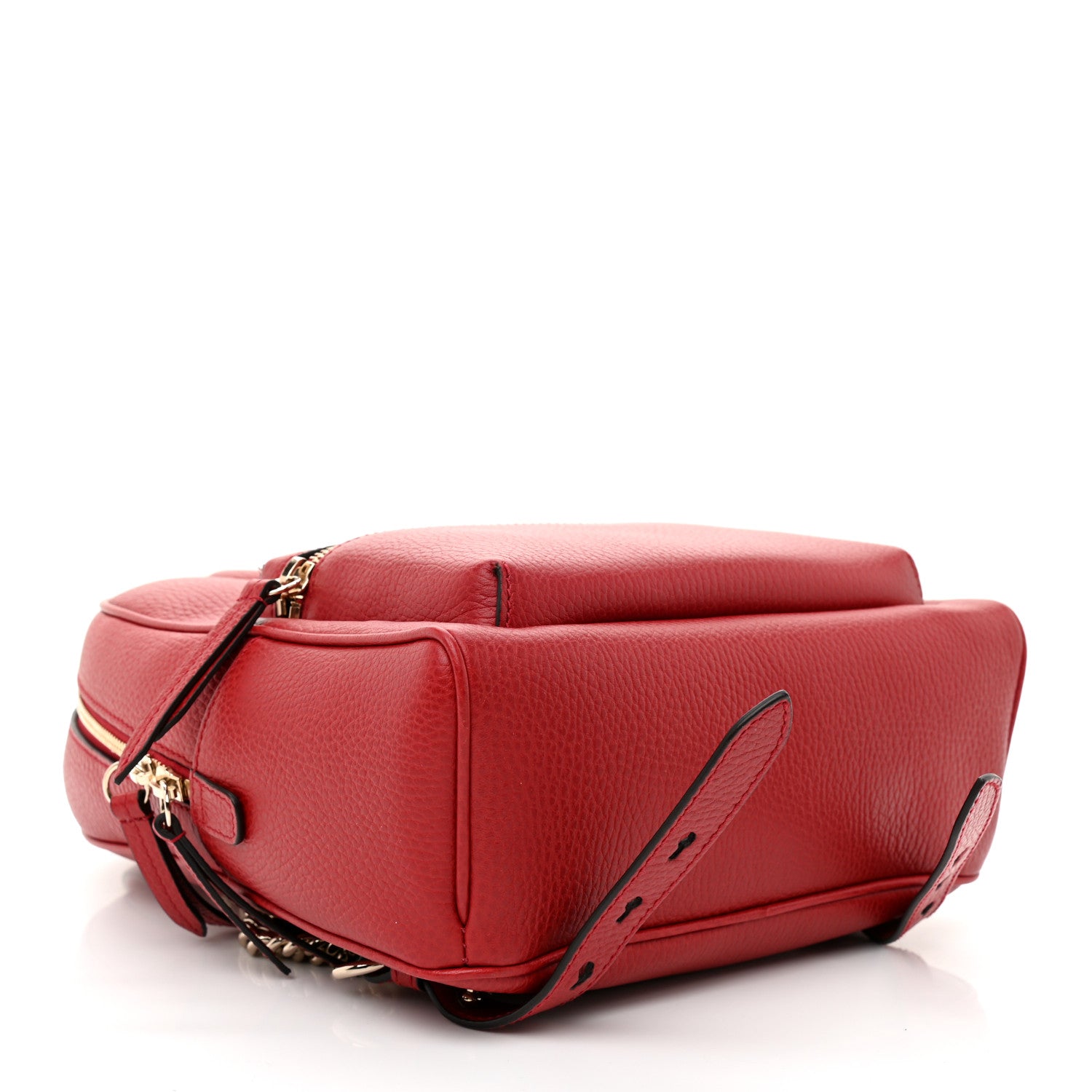 Gucci Pebbled Calfskin Soho Chain Backpack Red 4 of 8