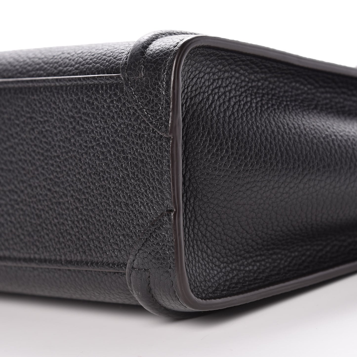 Drummed Calfskin Nano Luggage Black