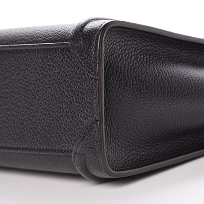 Celine Drummed Calfskin Nano Luggage Black 9 of 9