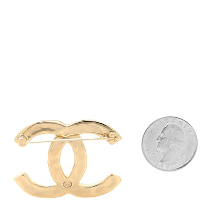 Chanel Metal Crystal CC Brooch Gold 2 of 4
