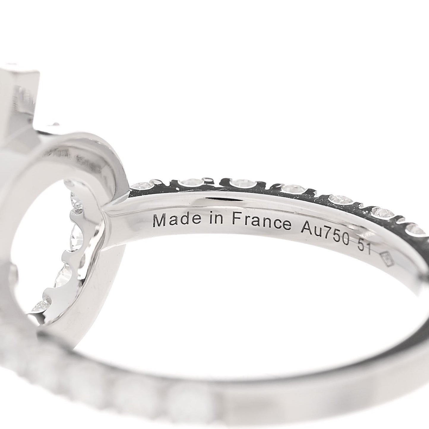 18K White Gold Diamond Finesse Ring 51 5.75
