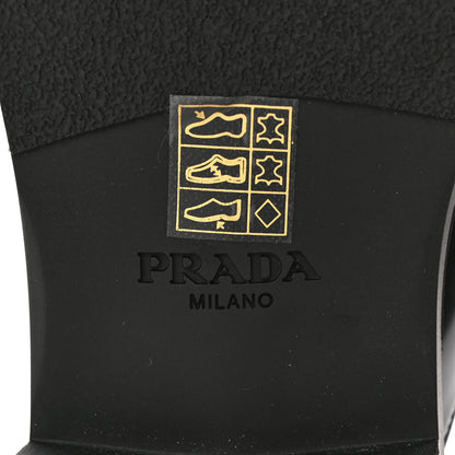Prada Spazzolato Triangle 40mm Loafer Mules 37 Black 6 of 11