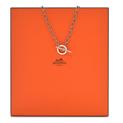Hermes Sterling Silver Chain Toggle Necklace 6 of 6