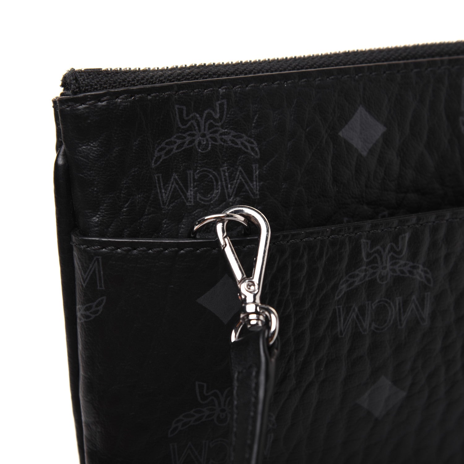MCM Visetos Medium Crossbody Pouch Black 12 of 16
