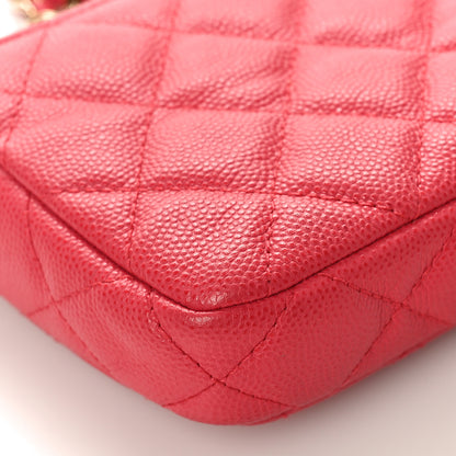 Chanel Caviar Quilted Small Clutch With Chain Pink 8 of 12