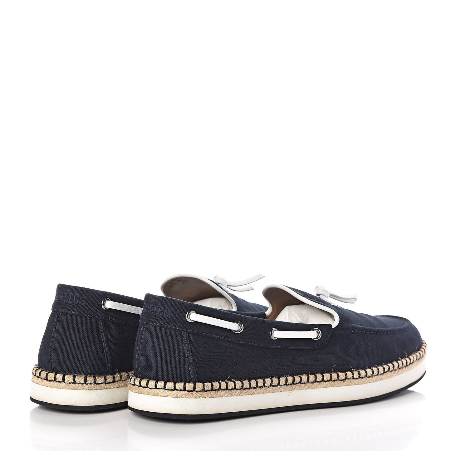 Cotton Canvas Mens Optimiste Moccasin Loafers 43 Navy
