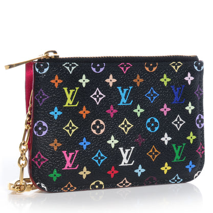 Louis Vuitton Monogram Multicolor Key Pouch Black Grenade 3 of 8