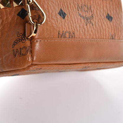 MCM Visetos Side Stud X-Mini Stark Backpack Cognac 9 of 10