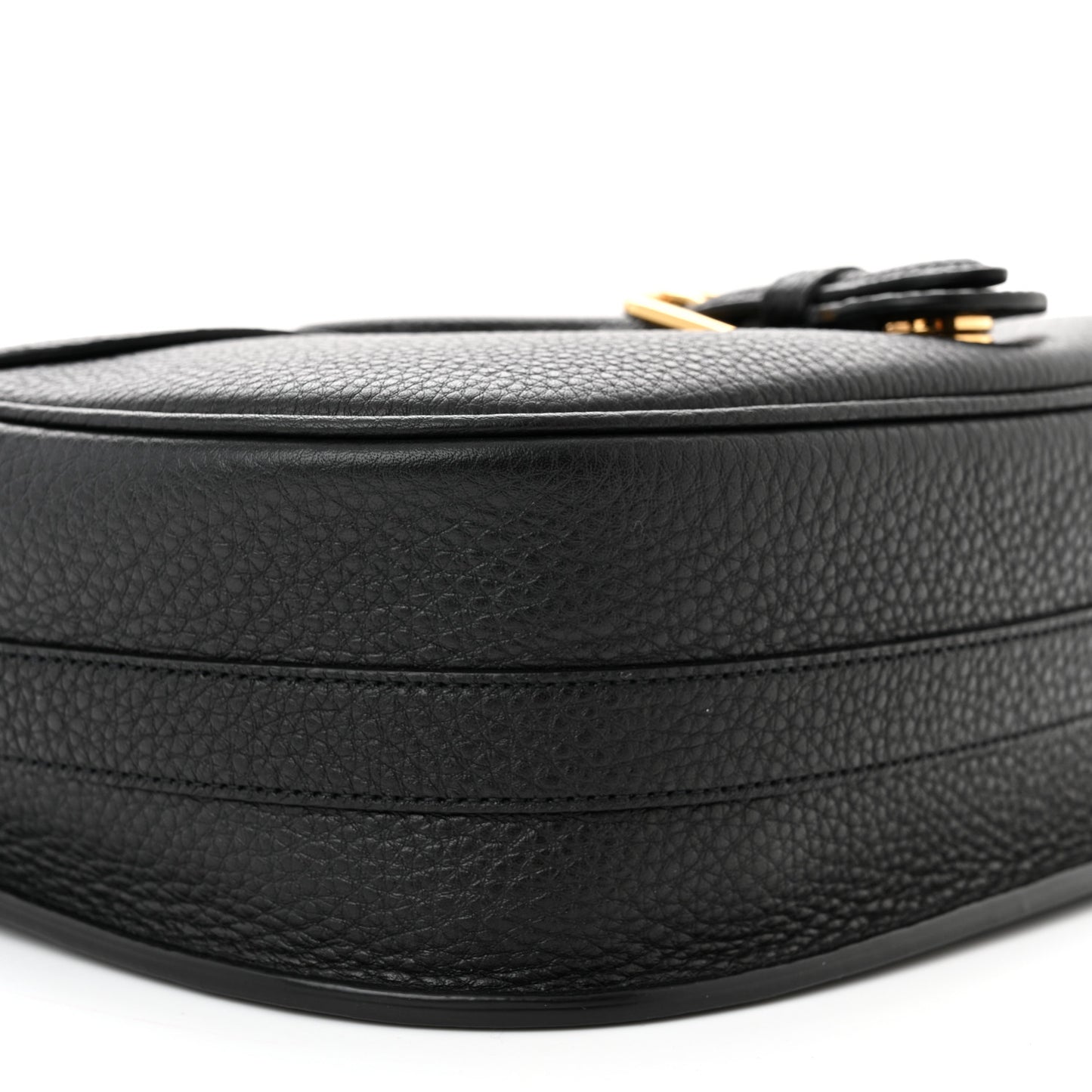 Grained Calfskin Large Bobby Flap Black