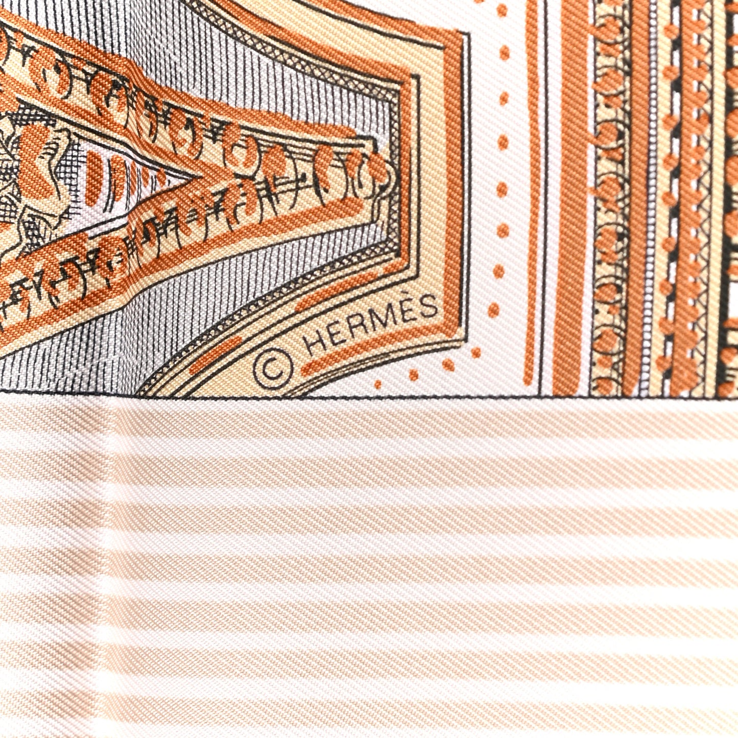 Silk Grand Theatre Nouveau Scarf 90 Rose Pale Etoupe