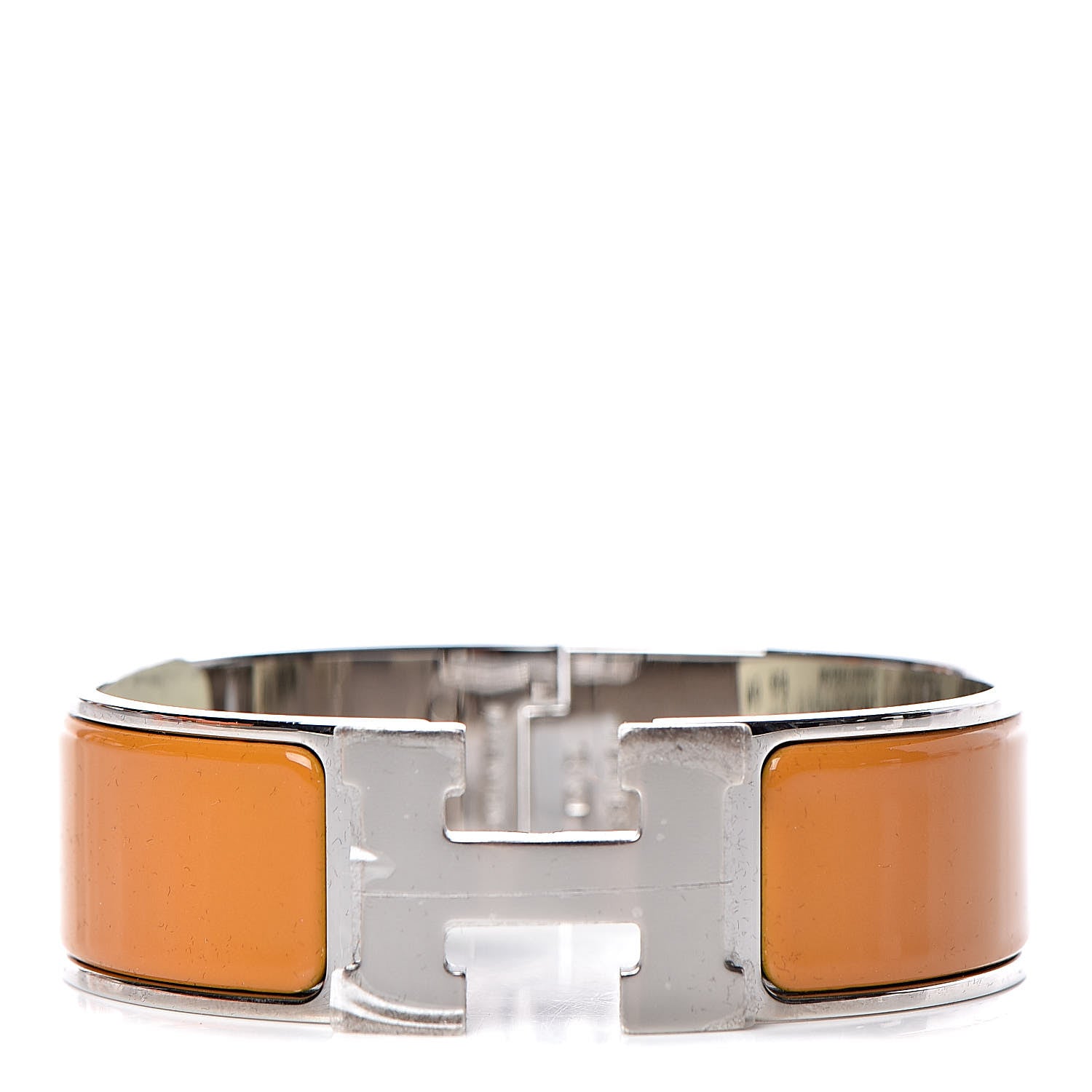 Hermes Enamel Wide Clic Clac H Bracelet GM Curcuma 1 of 5