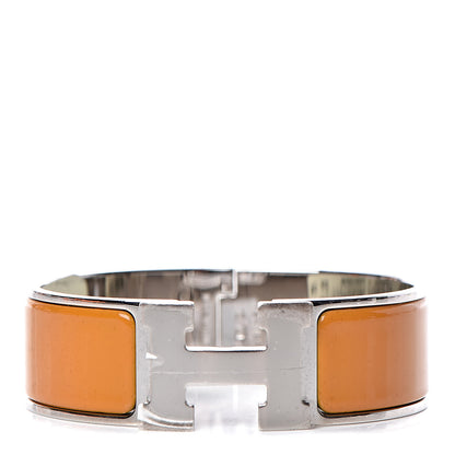 Hermes Enamel Wide Clic Clac H Bracelet GM Curcuma 1 of 5