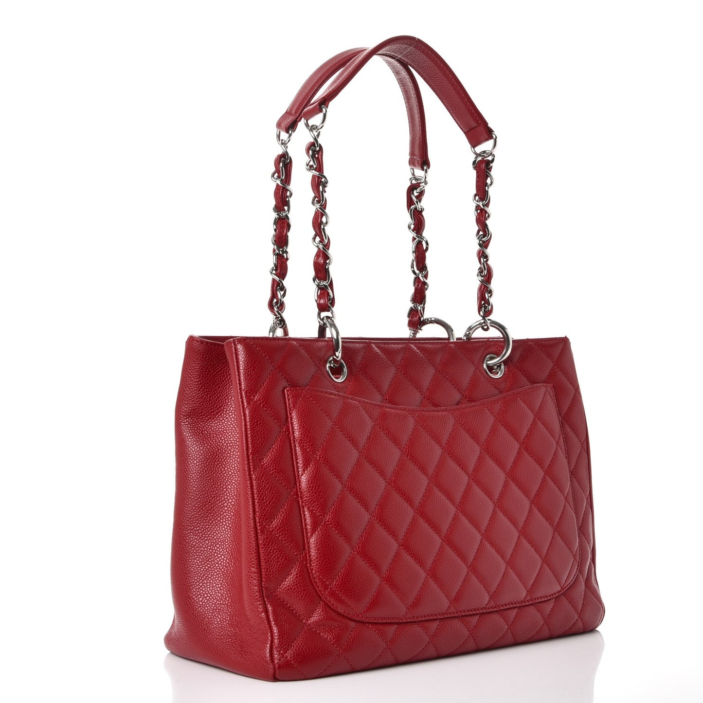 Caviar Quilted Grand Shopping Tote GST Red