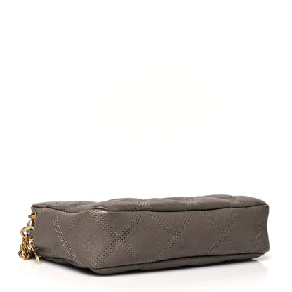 Saint Laurent Grained Lambskin Quilted Mini Becky Double Zip Bag Taupe 4 of 14