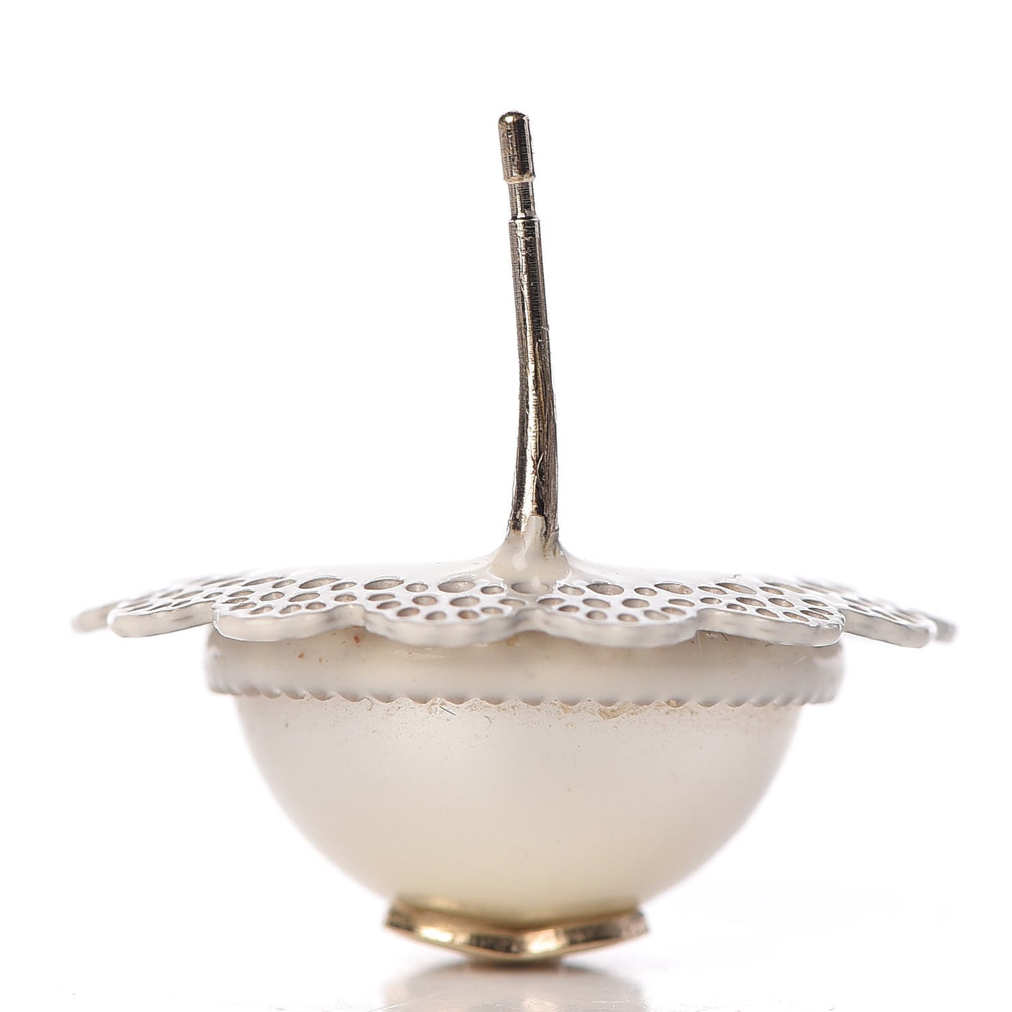 Pearl CC Lace Earrings Gold