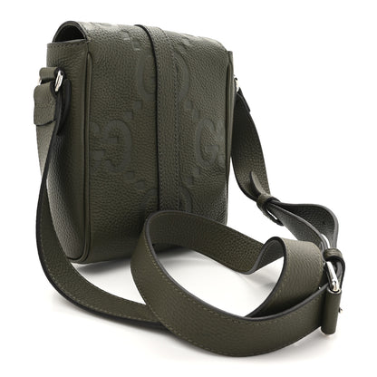 Gucci Piuma Calfskin Jumbo GG Embossed Small Messenger Bag Dark Vine Olive 3 of 10