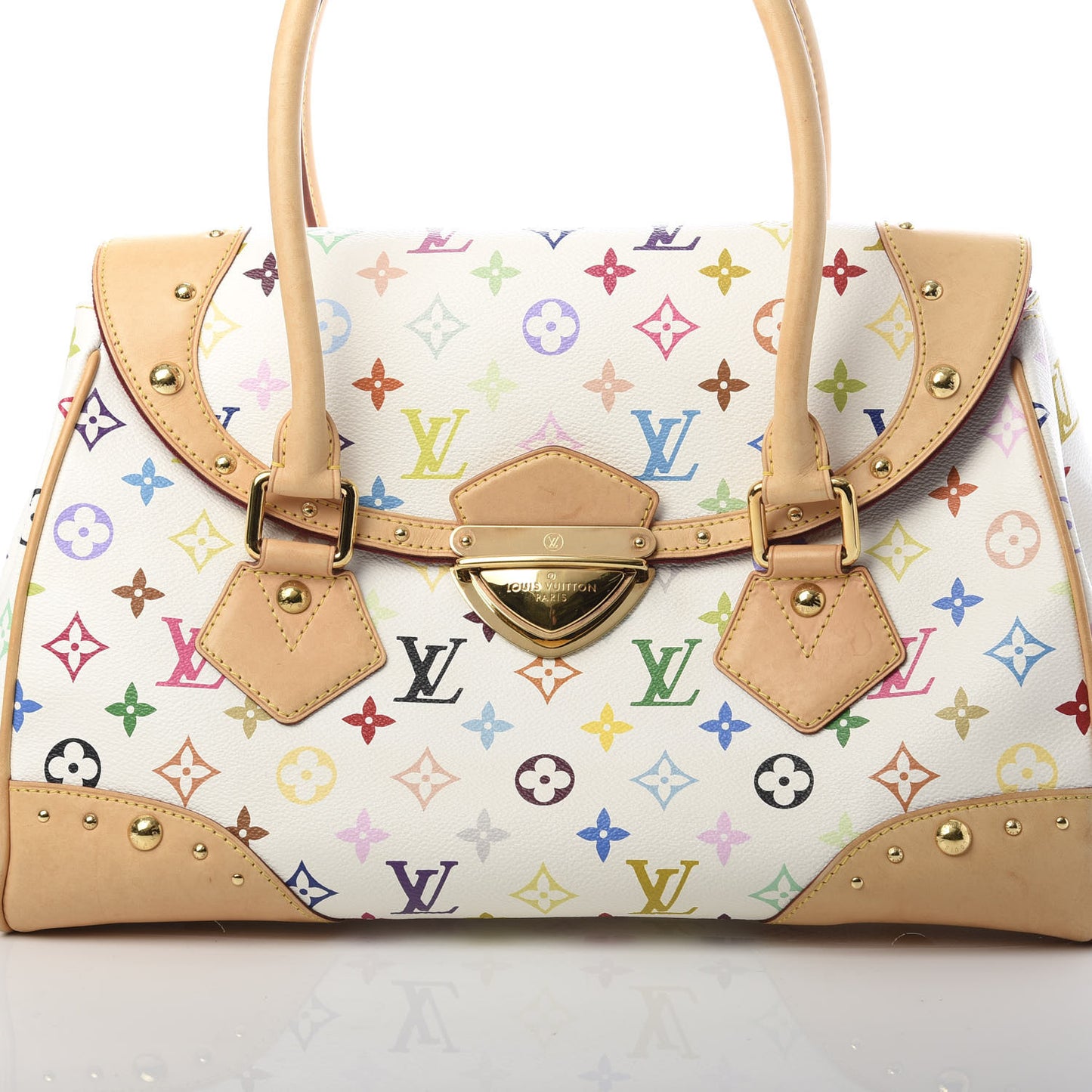 Monogram Multicolor Beverly GM White