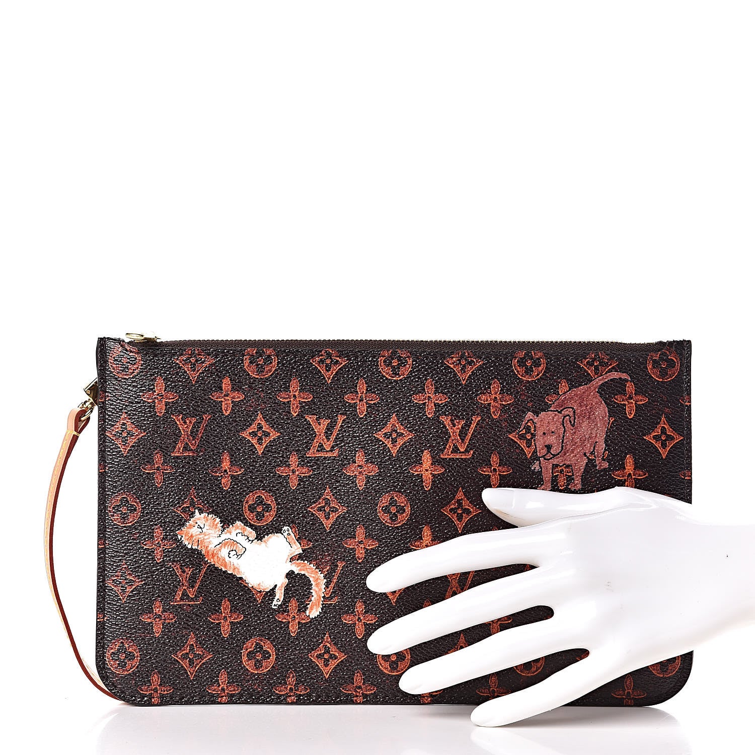 Louis Vuitton Catogram Neverfull MM GM Pochette Marron 2 of 7