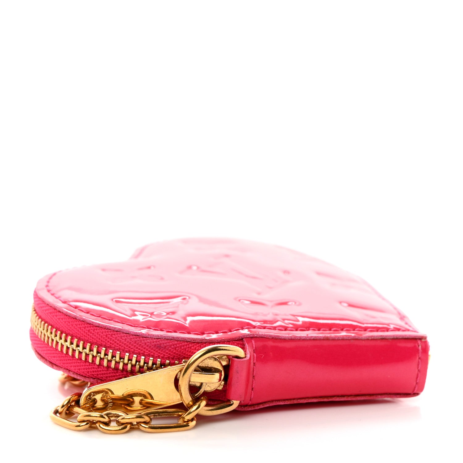 Louis Vuitton Vernis Heart Coin Purse Rose Pop 4 of 8