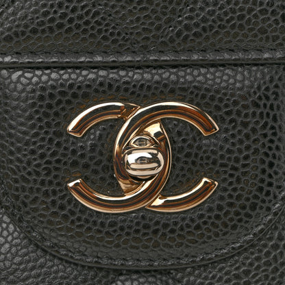 Chanel Caviar Quilted Jumbo Double Flap Black 11 of 12