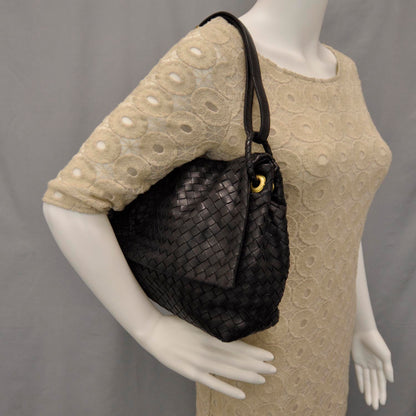 Bottega Veneta Nappa Intrecciato Flap Bag Nero 2 of 7