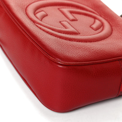 Gucci Pebbled Calfskin Small Soho Disco Bag Tabasco Red 12 of 15