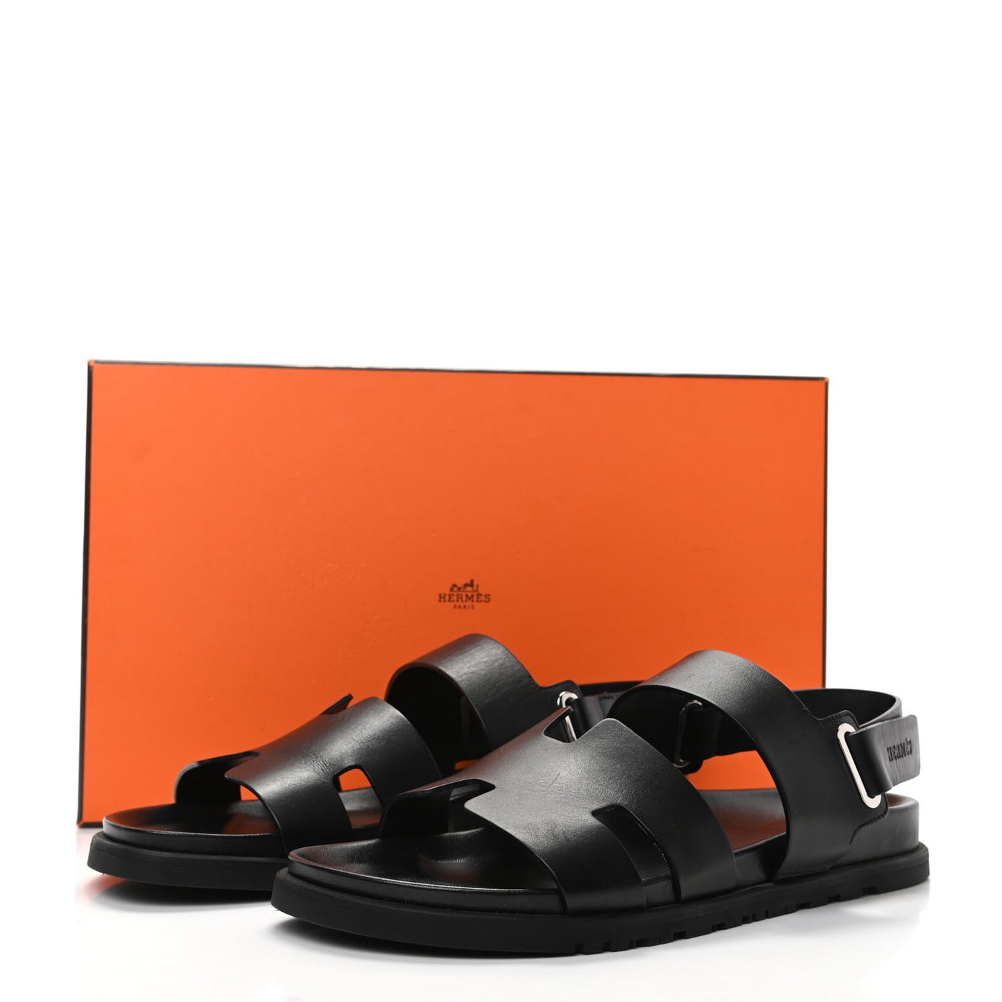 Calfskin Mens Takara Sandals 43 Black