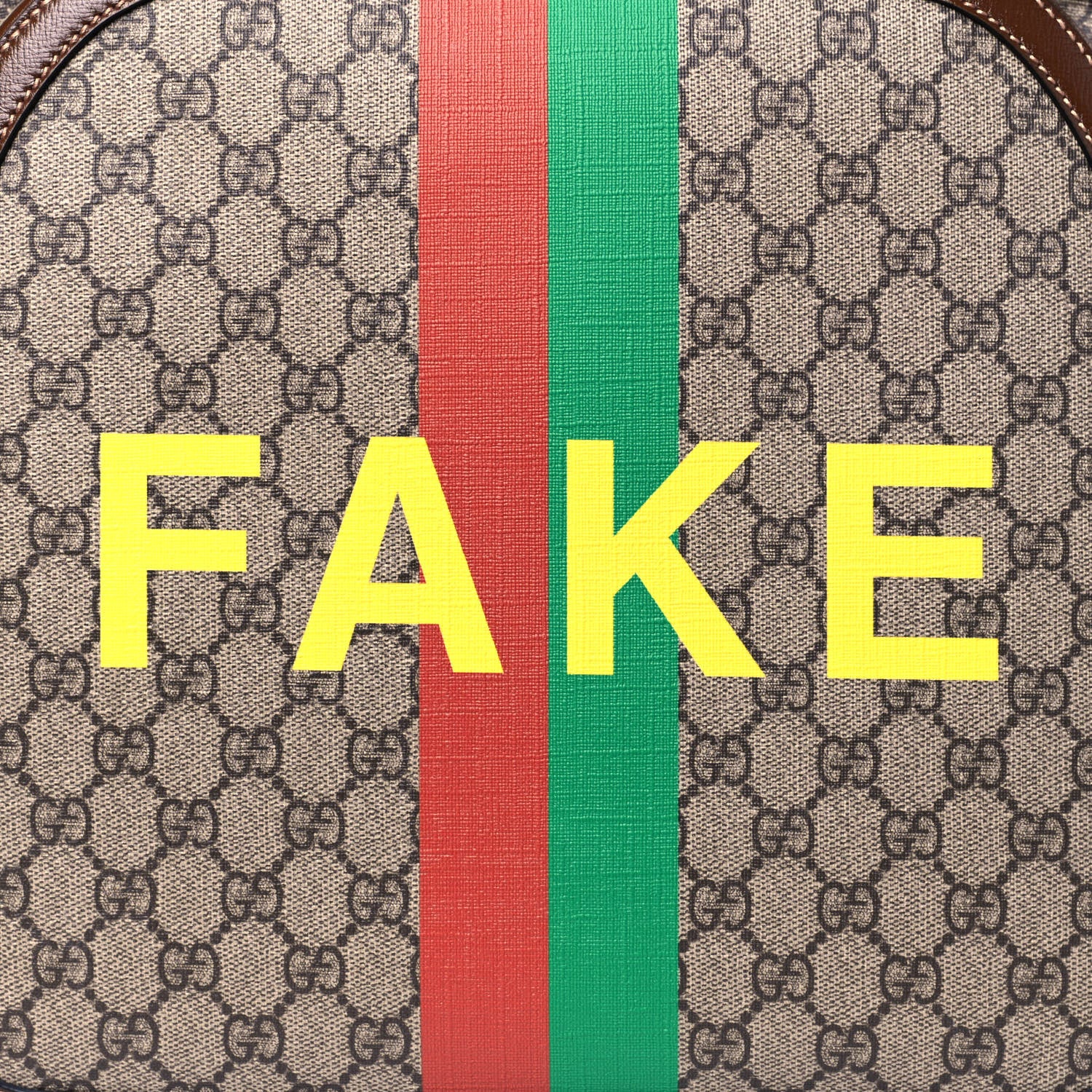 Gucci GG Supreme Monogram Azalea Calfskin Fake/Not Retro Interlocking G Day Backpack Beige Ebony Brown Sugar 7 of 9