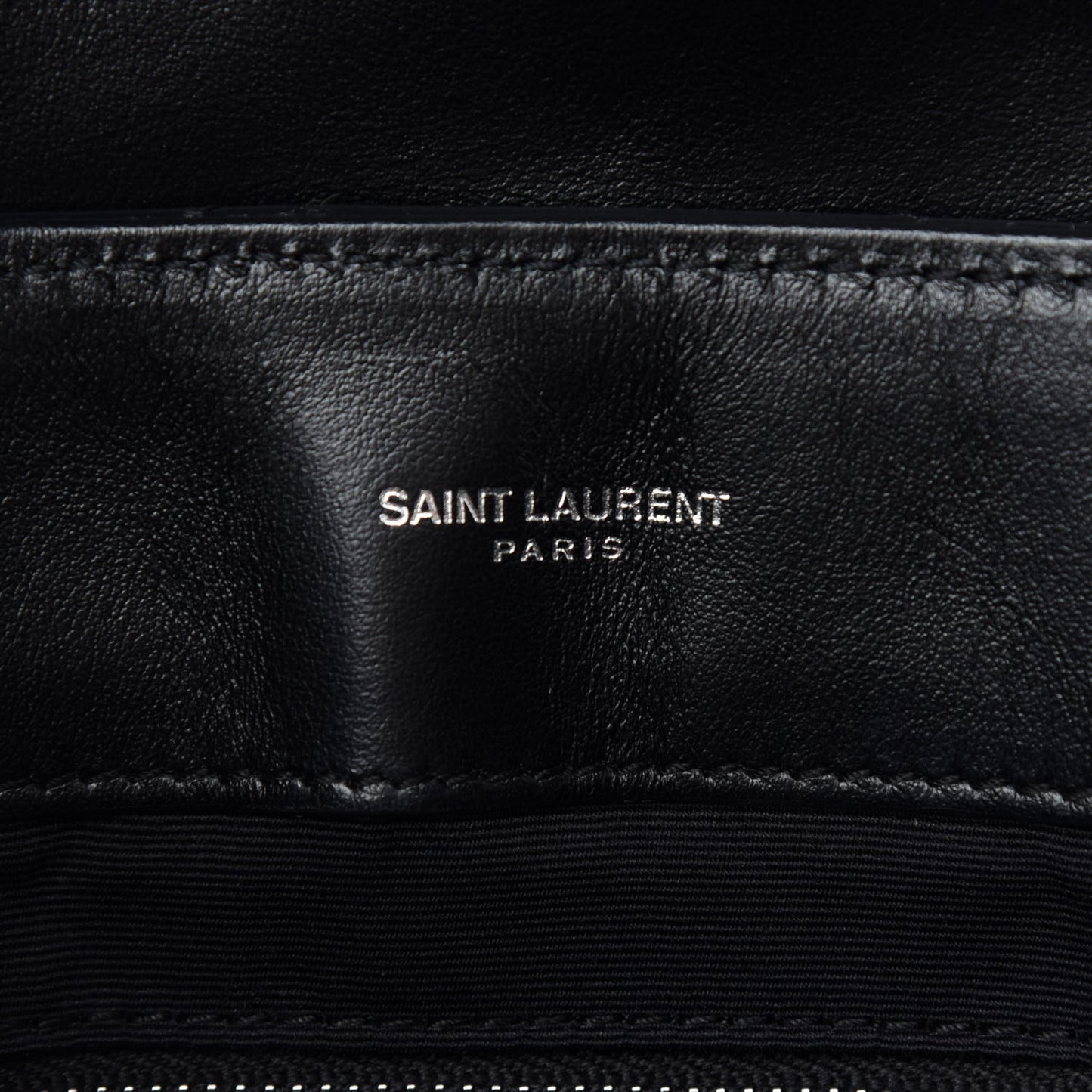 Calfskin Y Quilted Monogram Medium Loulou Chain Satchel Black