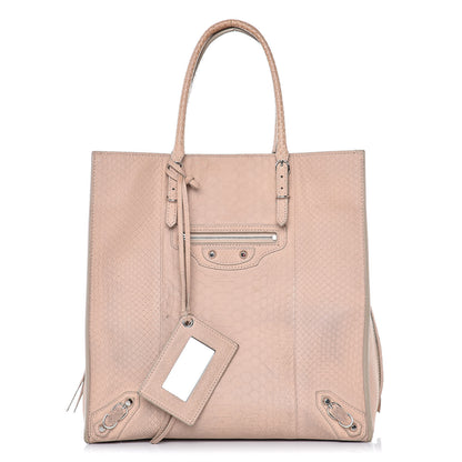 Balenciaga Python Papier A5 Zip Around Tote Old Rose 1 of 22