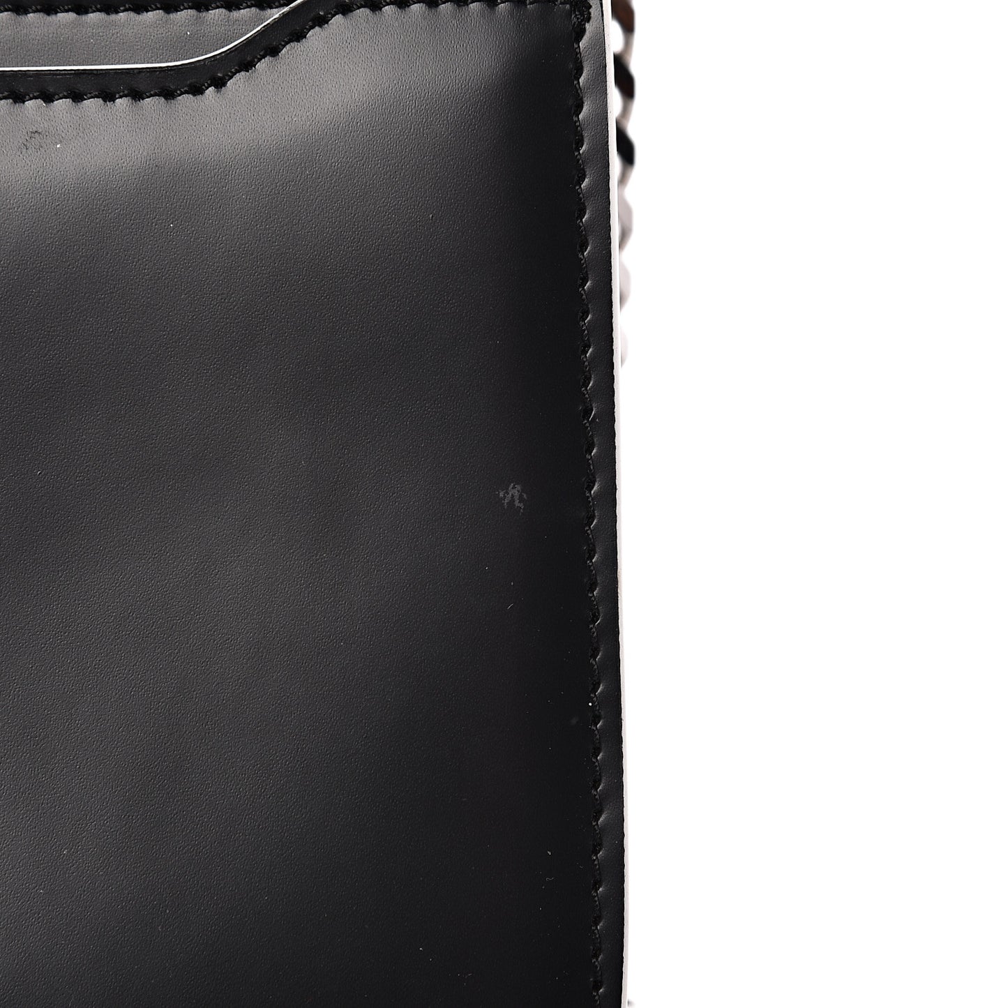 Calfskin Logo Printed Small TB Bag Black White