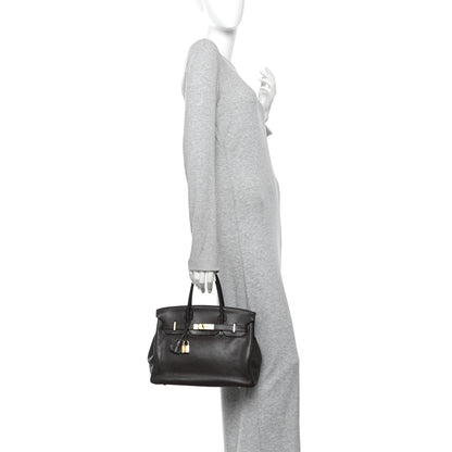 Hermes Taurillon Clemence Birkin 30 Chocolate 2 of 12