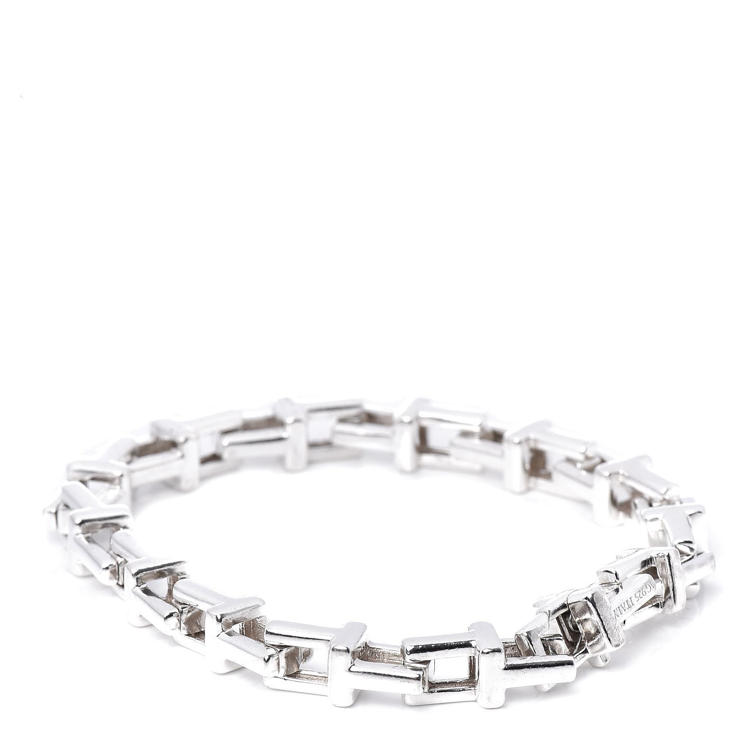 Tiffany Sterling Silver T Chain Bracelet 1 of 4