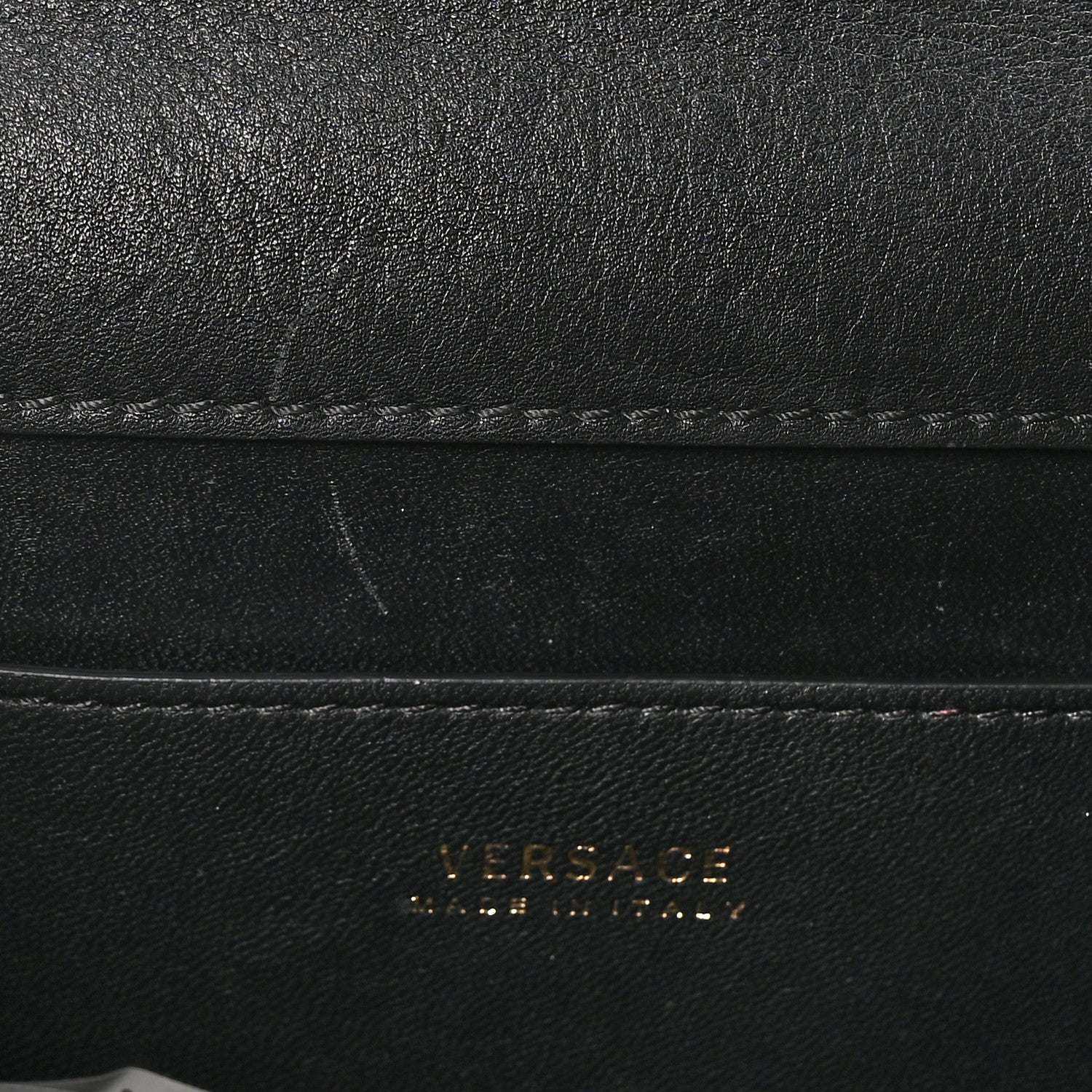 Versace Vitello Barocco Virtus Small Top Handle Shoulder Bag Black 11 of 12