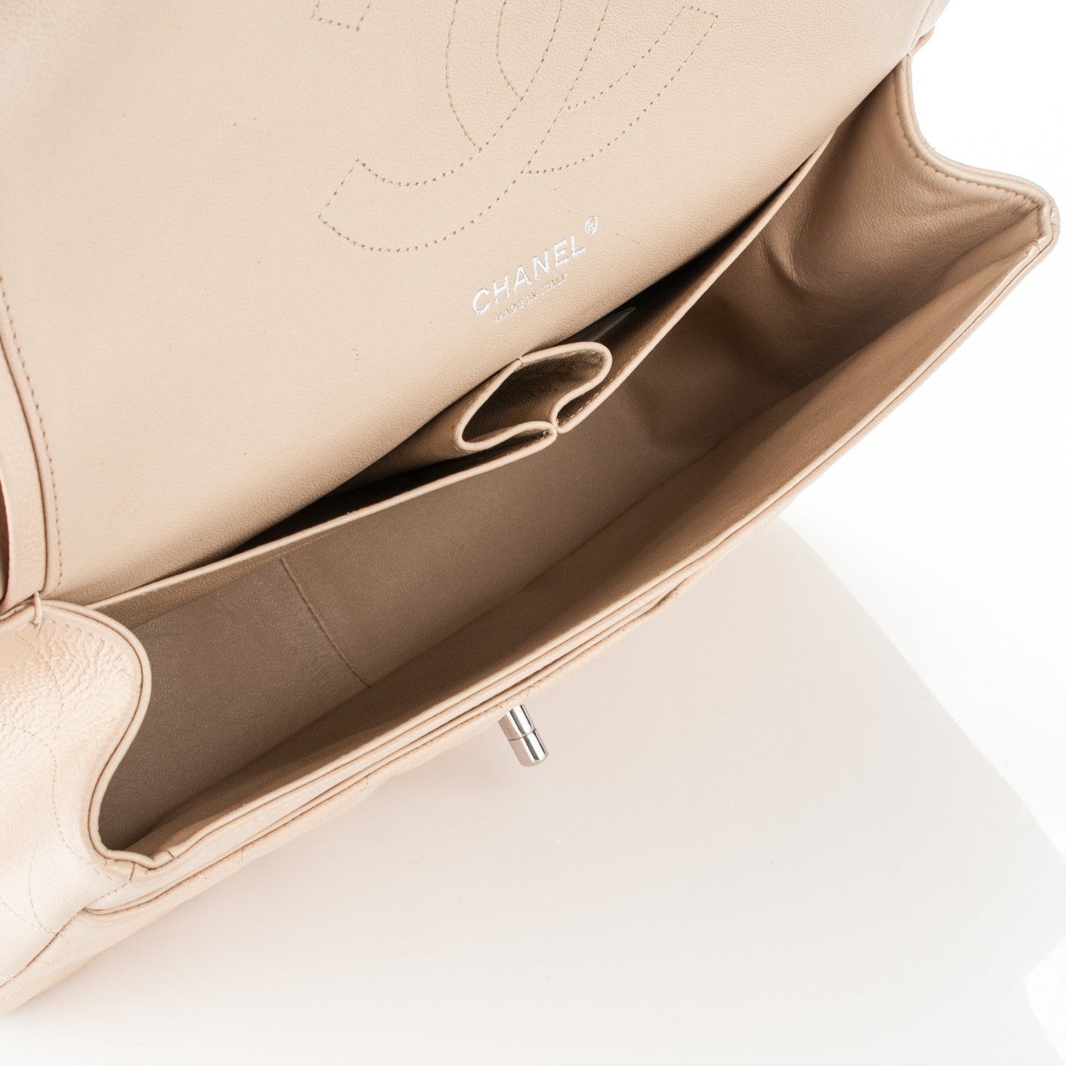 Chanel Caviar Quilted Jumbo Double Flap Beige Clair 5 of 7
