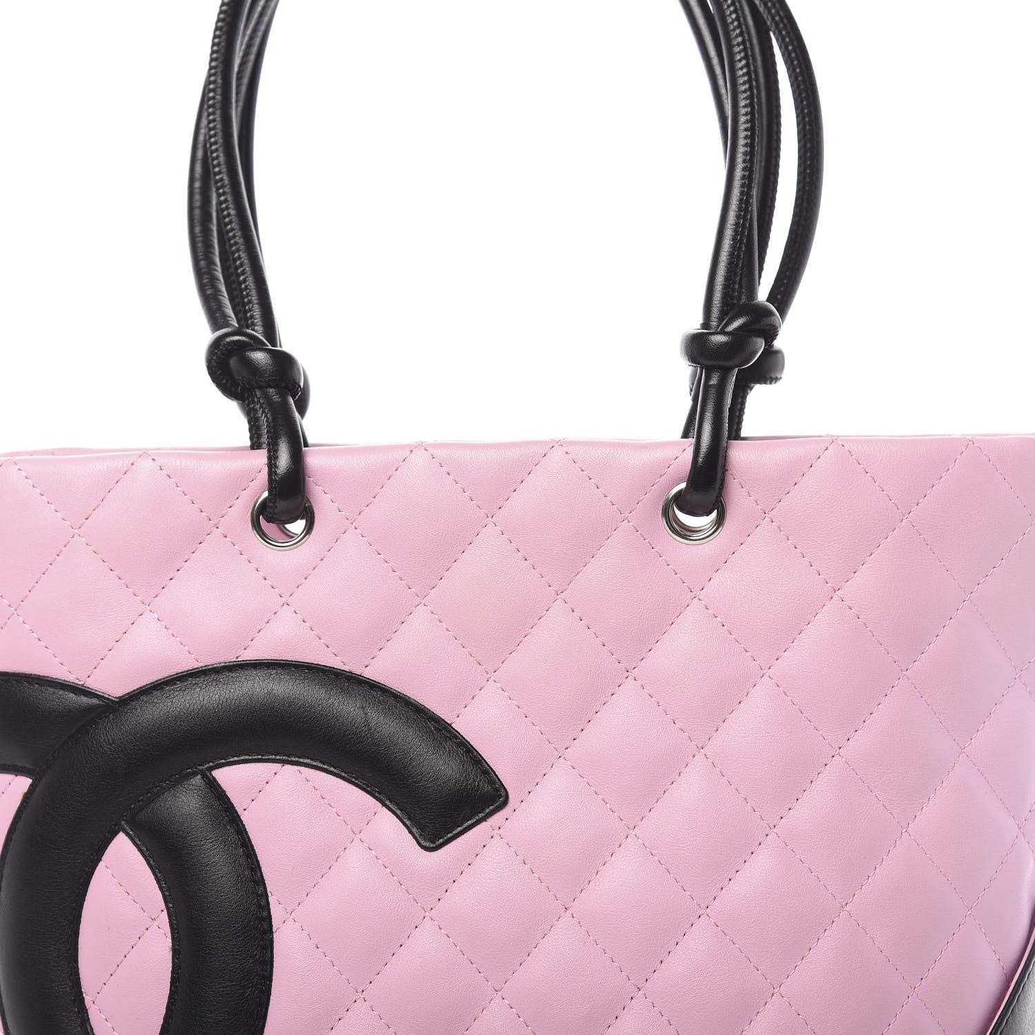 Chanel Calfskin Quilted Medium Cambon Tote Pink Black 12 of 12