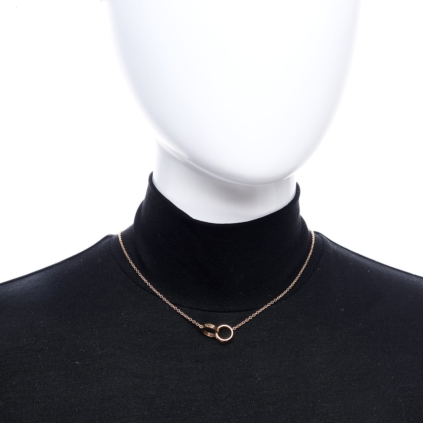 18K Pink Gold Interlocking LOVE Necklace