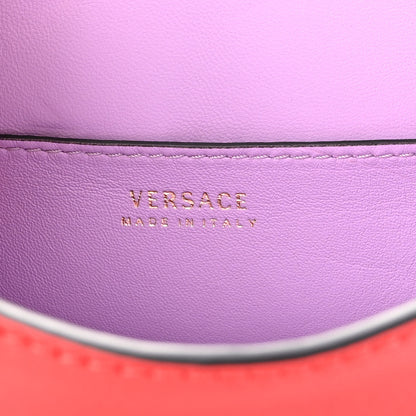 Versace Grained Calfskin Medusa Small Top Handle Handbag Red 6 of 12