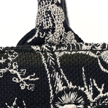 Christian Dior Canvas Embroidered Small Dioriviera Toile De Jouy Book Tote Blue 12 of 14