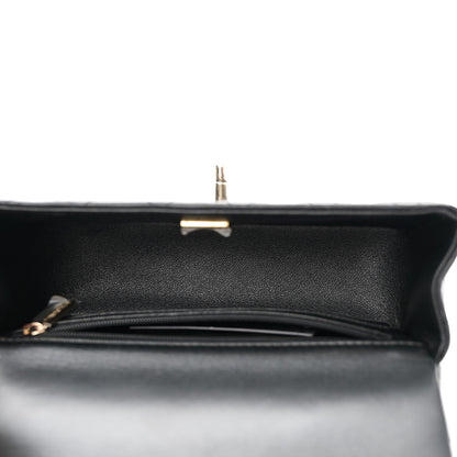 Chanel Lambskin Quilted Mini Top Handle Rectangular Flap Black 5 of 11