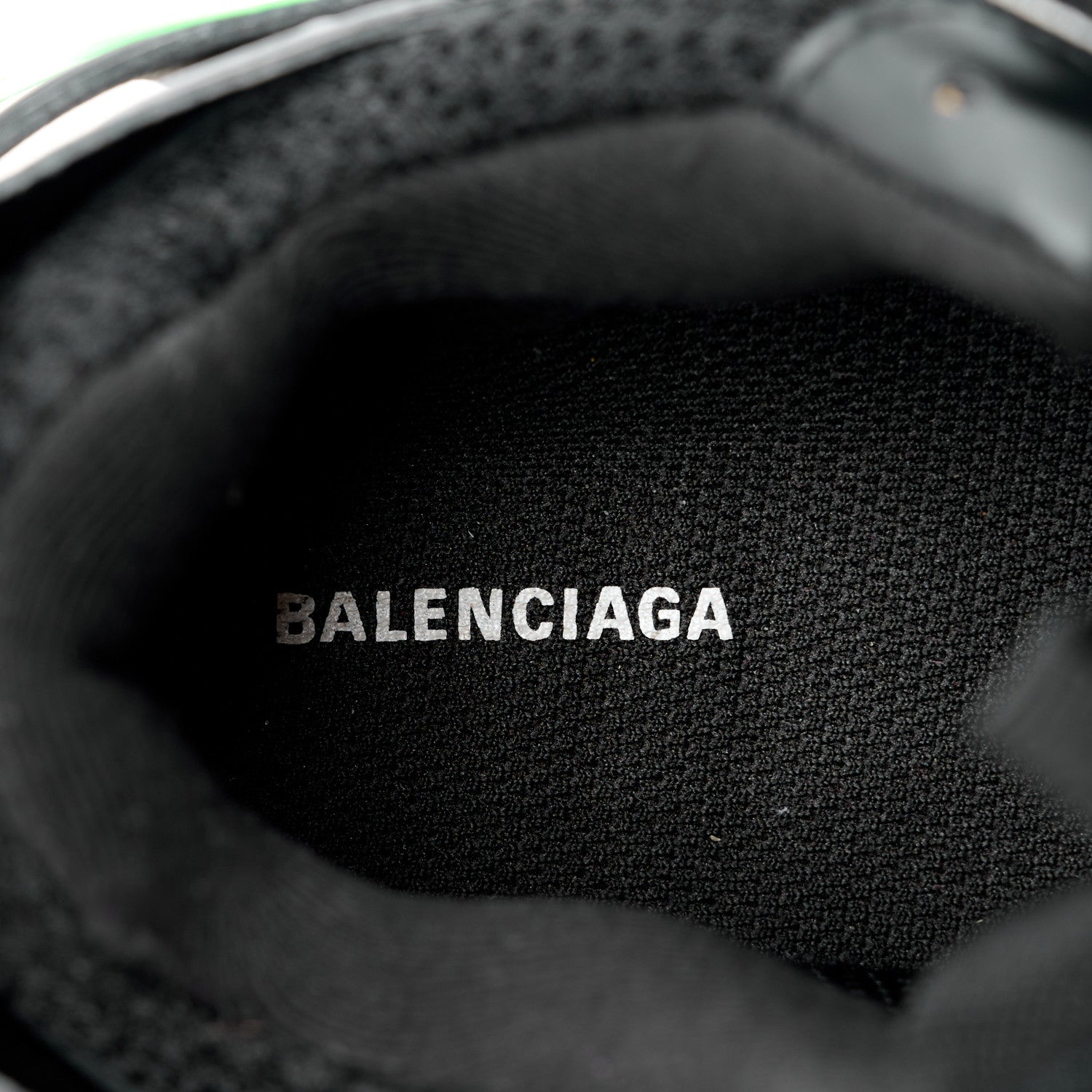 Balenciaga Mesh Nubuck Effect Fabric Glow in the Dark Womens Track Sneakers 37 Black Glow 8 of 9
