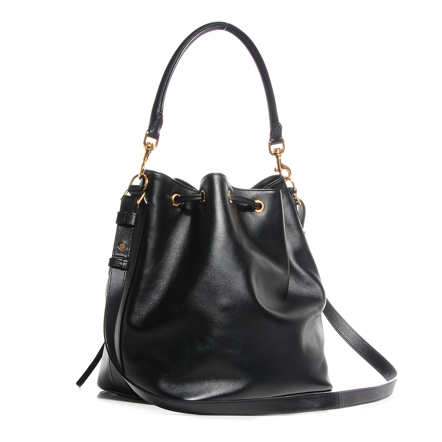 Saint Laurent Calfskin Large Emmanuelle Bucket Bag Black 3 of 8